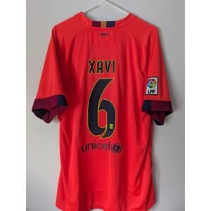 Barcelona Xavi 2014/15 Treble Season Jersey ⚽ Men’s XL Nike Barça Away Shirt